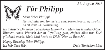 Traueranzeige von Philipp  von Marbacher Zeitung