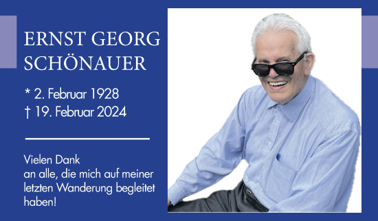 Traueranzeige von Ernst Georg Schönauer von Marbacher Zeitung