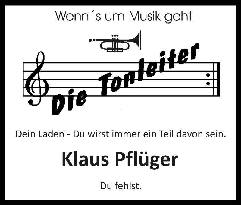  Traueranzeige für Klaus Pflüger vom 18.11.2021 aus Leonberger Kreiszeitung / Strohgäu Extra