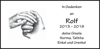 Traueranzeige von Rolf  von Kreiszeitung Böblinger Bote