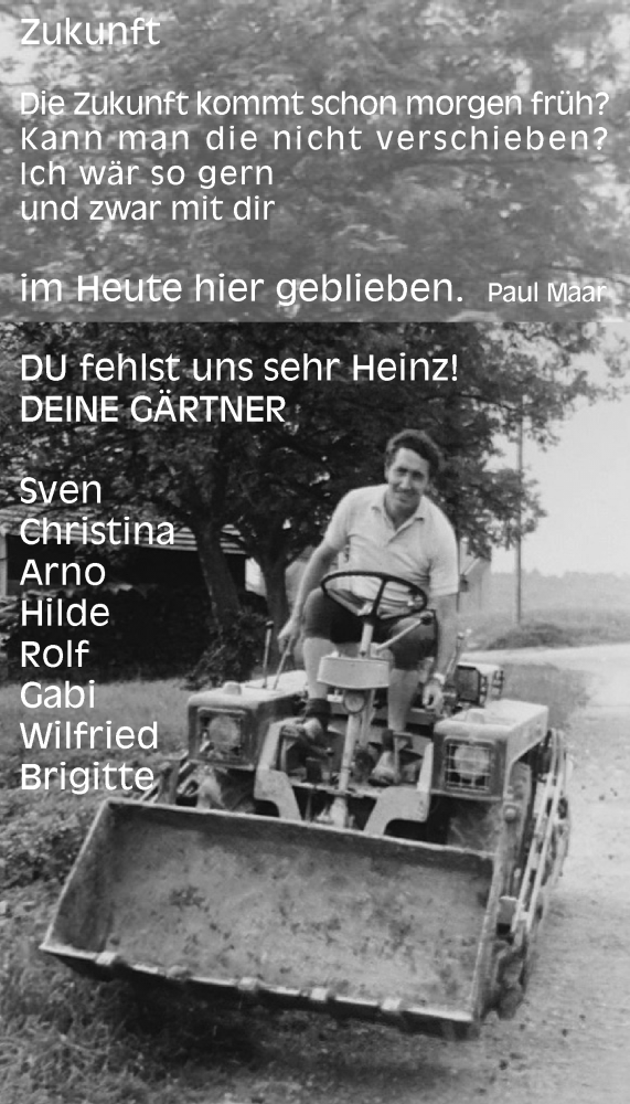  Traueranzeige für Heinz  vom 01.10.2020 aus Kreiszeitung Böblinger Bote