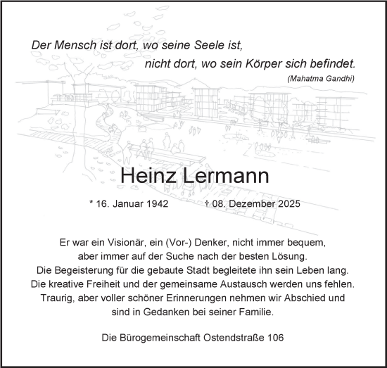 Traueranzeige von Heinz Lermann von Stuttgarter Zeitung / Stuttgarter Nachrichten
