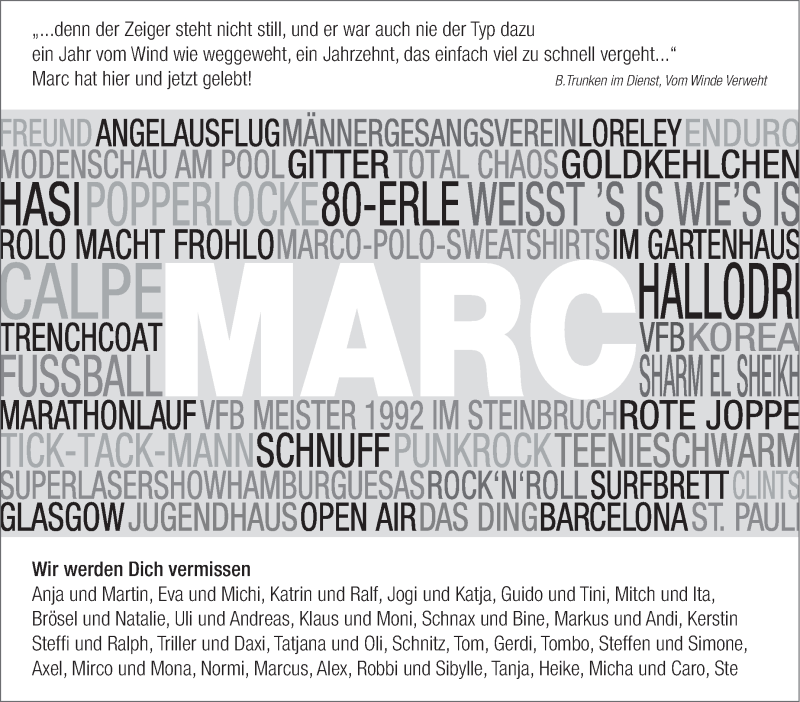 Traueranzeige für Marc Langohr vom 13.12.2012 aus Stuttgarter Zeitung / Stuttgarter Nachrichten