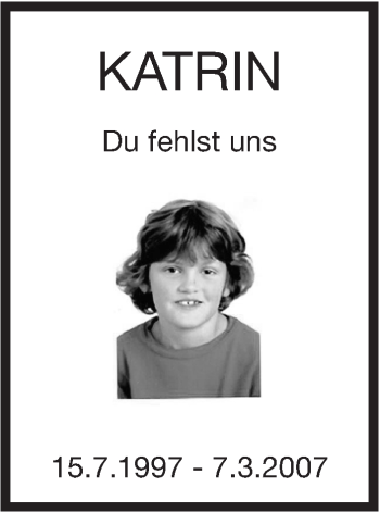 Traueranzeige von Katrin  von Stuttgarter Zeitung / Stuttgarter Nachrichten