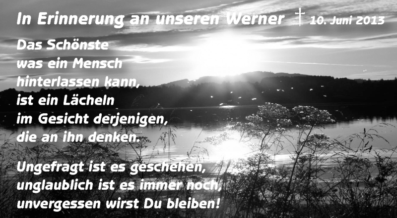  Traueranzeige für Werner Bauer vom 10.06.2015 aus Stuttgarter Zeitung / Stuttgarter Nachrichten