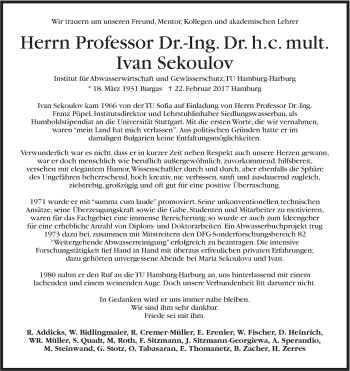 Traueranzeige von Ivan Sekoulov von Stuttgarter Zeitung / Stuttgarter Nachrichten