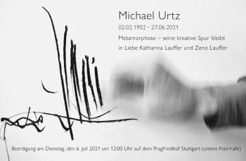 Traueranzeige von Michael Urtz von Stuttgarter Zeitung / Stuttgarter Nachrichten