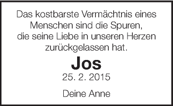 Traueranzeige von Jos van Kesteren von Eßlinger Zeitung/Cannstatter Zeitung