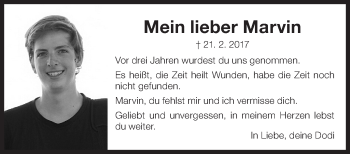 Traueranzeige von Marvin Puchmeier von Eßlinger Zeitung/Cannstatter Zeitung